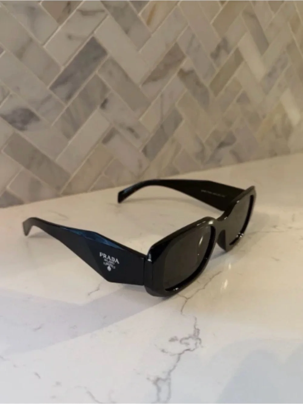 Prada Men's Sunglasses in Deep Navy and Black